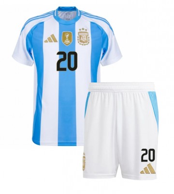 Argentina Alexis Mac Allister #20 Hjemmebanetrøje Børn Copa America 2024 Kortærmet (+ Korte bukser)